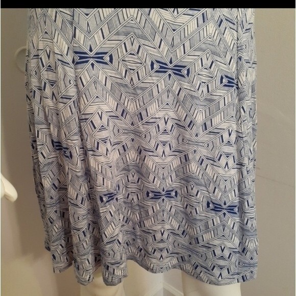 rd style Summer dress blue white soft knit s m sundress 2 3 4 - Picture 3 of 6